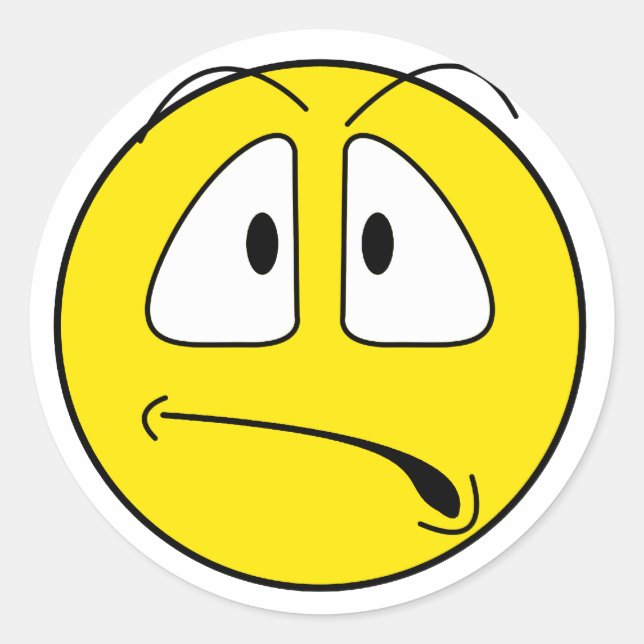 Utsläppt från Ansikte Runt Klistermärke (Framsida)