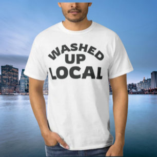 Utsliten Lokal Rollig T-Shirt Med Fet Stilsättni