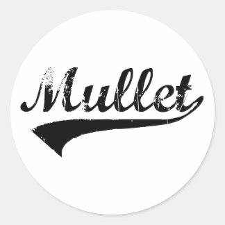 Utsliten Mullet Runt Klistermärke