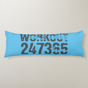 Utsliten och skrapad text Workout 247365 blue Kroppskudde