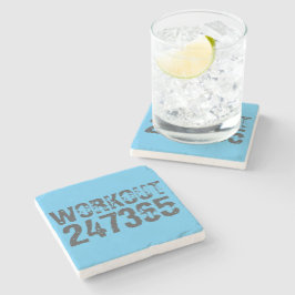 Utsliten och skrapad text Workout 247365 blue Stenunderlägg