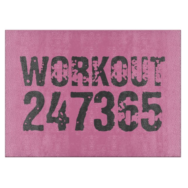 Utsliten och skrapad text Workout 247365 rosa (Framsidan)