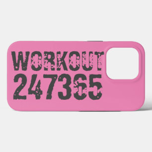 Utsliten och skrapad text Workout 247365 rosa