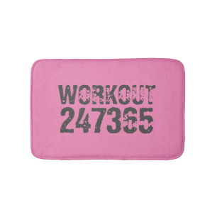 Utsliten och skrapad text Workout 247365 rosa Badrumsmatta
