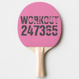 Utsliten och skrapad text Workout 247365 rosa Pingisracket