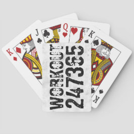 Utsliten och skrapad text Workout 247365 rustic Casinokort