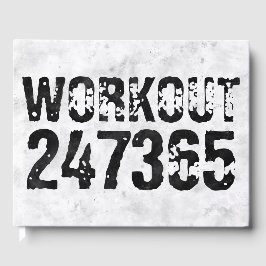 Utsliten och skrapad text Workout 247365 rustic Gästböcker