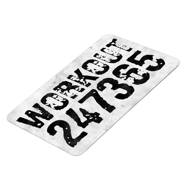 Utsliten och skrapad text Workout 247365 rustic Magnet (Vänstra Sidan)