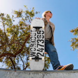 Utsliten och skrapad text Workout 247365 rustic Mini Skateboard Bräda 18,5 Cm