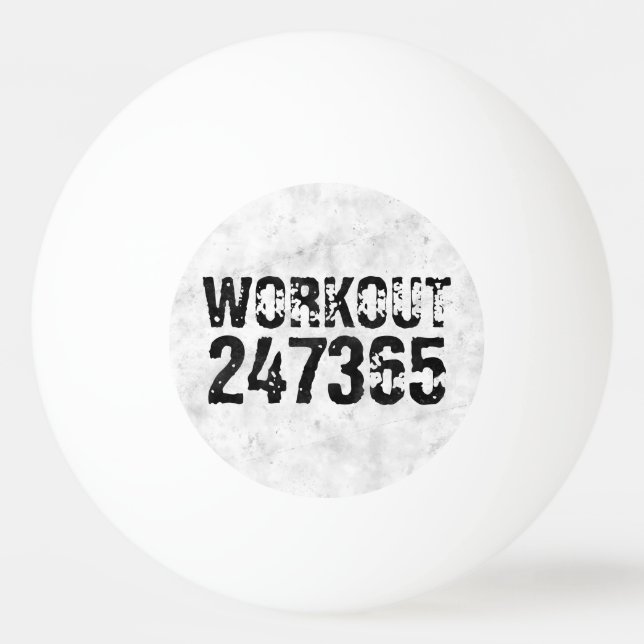 Utsliten och skrapad text Workout 247365 rustic Pingisboll (Framsidan)