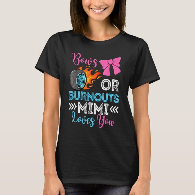 Utslitna eller bågar Mimi älskar dig Könsbestämnin T Shirt (Framsida)