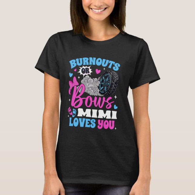 Utslitna eller rosetter Mimi älskar dig Könsbestäm T Shirt (Framsida)