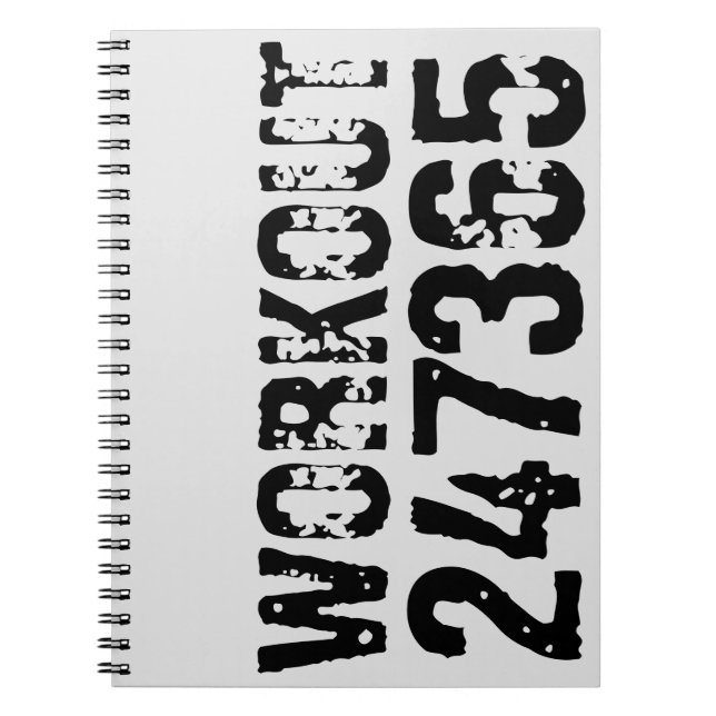 Utslitna och repeterade texter Workout 247365 svar Anteckningsbok (Framsidan)