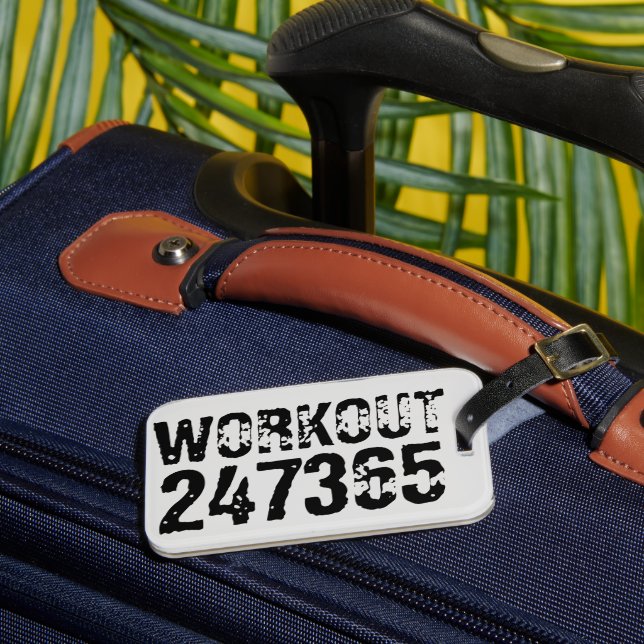 Utslitna och repeterade texter Workout 247365 svar Bagagebricka (Framsida Insitu 3)