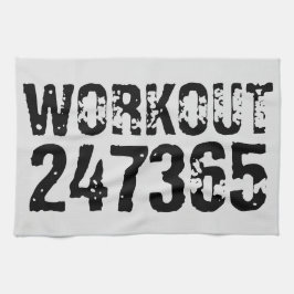 Utslitna och repeterade texter Workout 247365 svar Kökshandduk