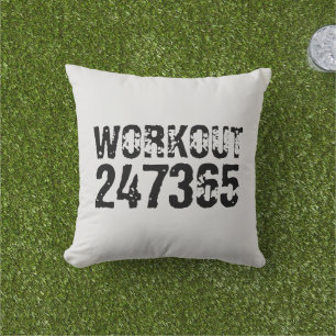 Utslitna och repeterade texter Workout 247365 svar Kudde