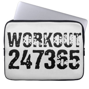 Utslitna och repeterade texter Workout 247365 svar Laptop Fodral