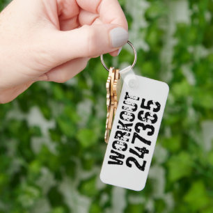 Utslitna och repeterade texter Workout 247365 svar Nyckelring