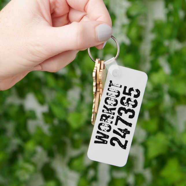 Utslitna och repeterade texter Workout 247365 svar Nyckelring (Hand)