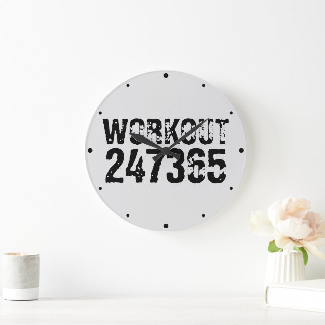 Utslitna och repeterade texter Workout 247365 svar Stor Klocka (Hem)