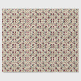 Utsmyckad Barock Ros Damast Vintage Blommönster Presentpapper