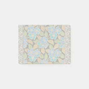 Utsmyckad blå periwinkle blomster klassisk jugends post-it block