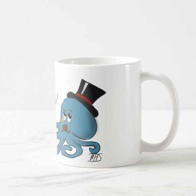 Utsmyckad bläckfisk kaffemugg (Höger)
