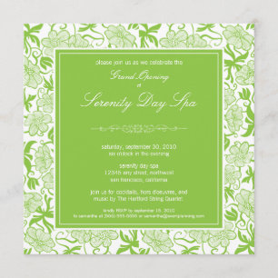 Utsmyckad blom- storslagen öppningsinbjudan inbjudningar