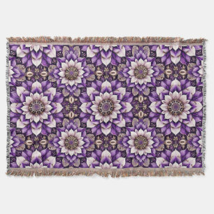 Utsmyckad blommandaladesign filt