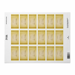 Utsmyckad Elegant Retro Abstrakt Blommor och blad Adressetikett