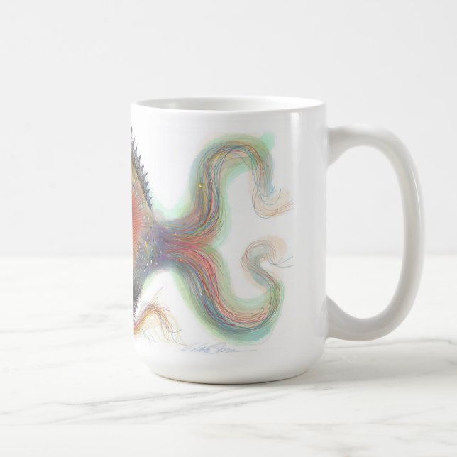 Utsmyckad fantasifiskmugg kaffemugg (Höger)