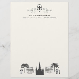Utsmyckad Fleur de Lis New Orleans plats Brevhuvud