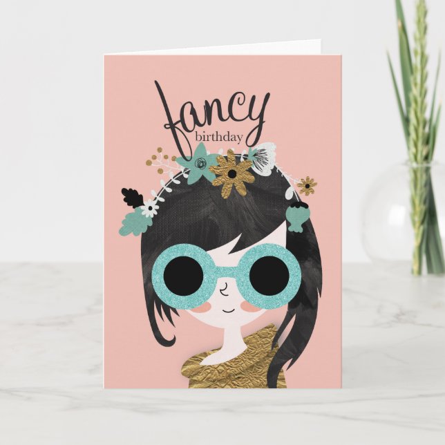 Utsmyckad födelsedag kort (Framsida)