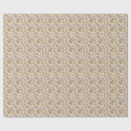 Utsmyckad fransk vintage blomster rullmönster kons presentpapper