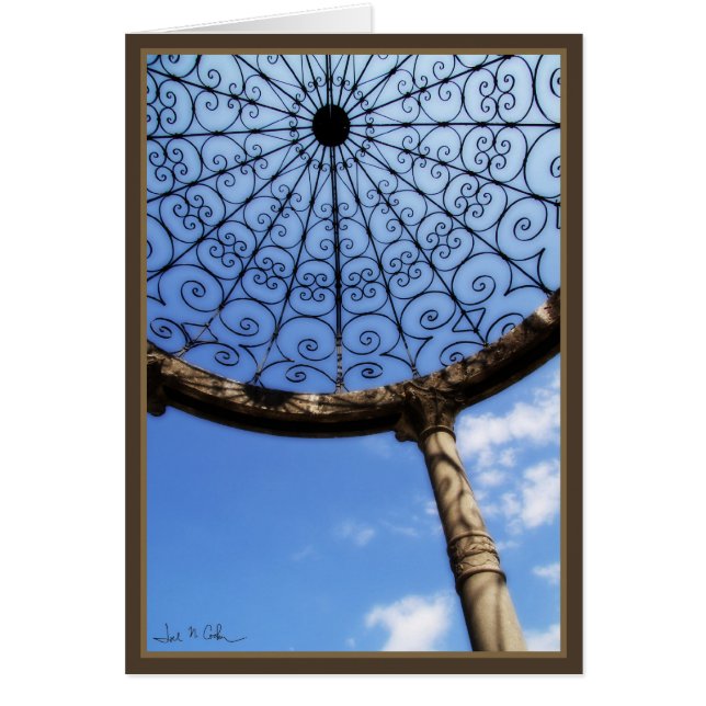 Utsmyckad Gazebo Hälsningskort (Framsidan)