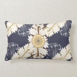 Utsmyckad grek bläddrade löv i solbränna lumbarkudde