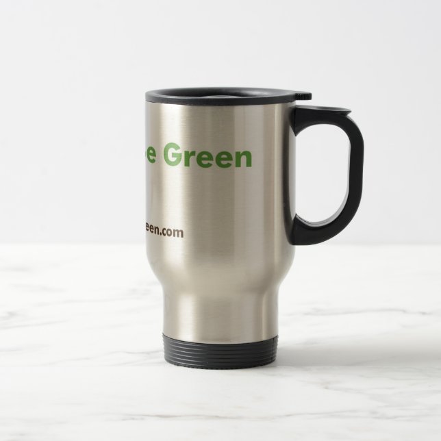 Utsmyckad grön rostfri travel mug resemugg (Höger)