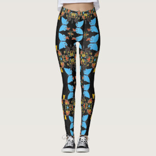 Utsmyckad gullig färgrik designad fjärilsCollage Leggings