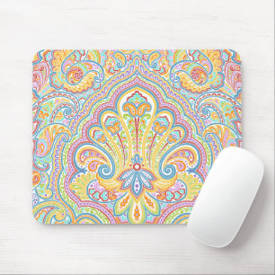 Utsmyckad Handritad Paisley Blommotiv Musmatta