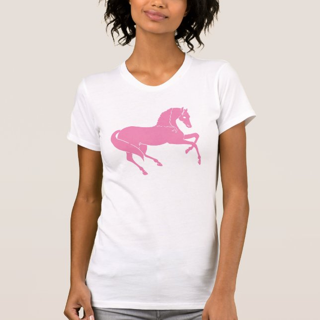 utsmyckad häst för rosor t-shirt (Framsida)