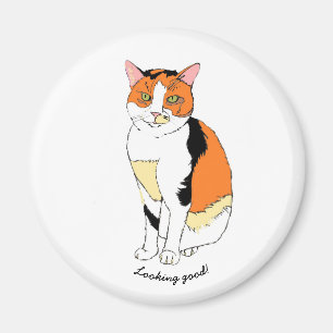 Utsmyckad kattmagnet magnet