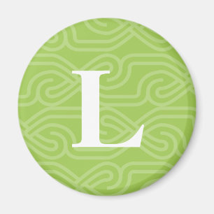 Utsmyckad Knotwork Monogram - brev L Magnet