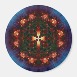Utsmyckad korsmandala magnet