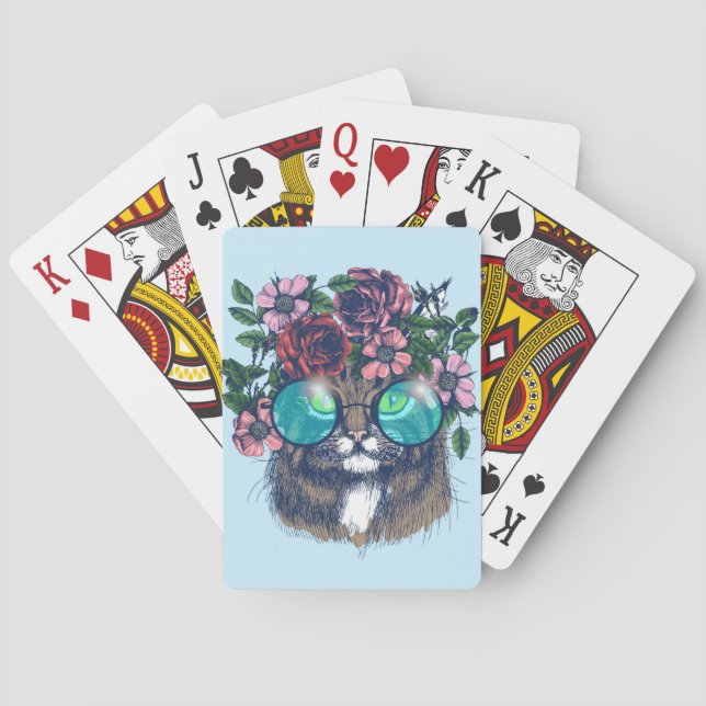 Utsmyckad Maine Coon Casinokort (Baksidan)
