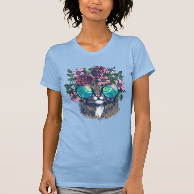 Utsmyckad Maine Coon T Shirt (Framsida)