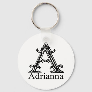 Utsmyckad Monogram: Adrianna Nyckelring