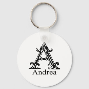 Utsmyckad Monogram: Andrea Nyckelring