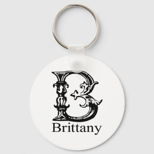 Utsmyckad Monogram: Brittany Nyckelring