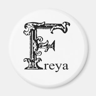 Utsmyckad Monogram: Freya Magnet