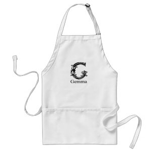 Utsmyckad Monogram: Gemma Förkläde
